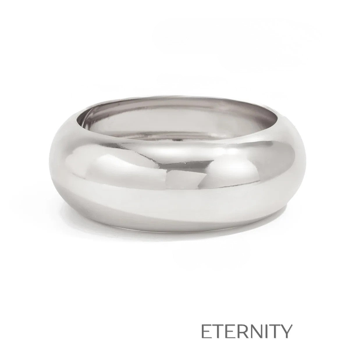 Set de Brazaletes Crystal Clear Resina y Cromo  Brazaletes Plateado Unica Acero Inoxidable  ETERNITY