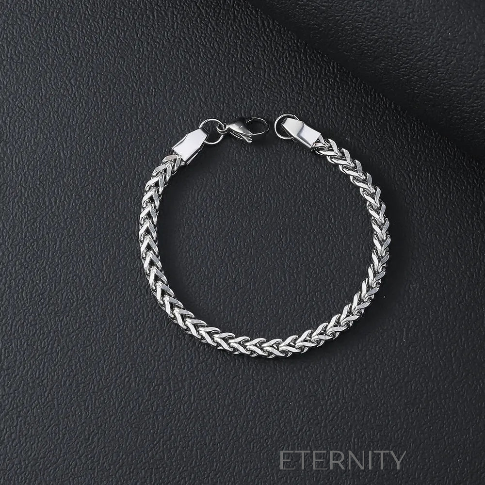 Pulsera "Wheat Chain" de Acero Pulido ETERNITY