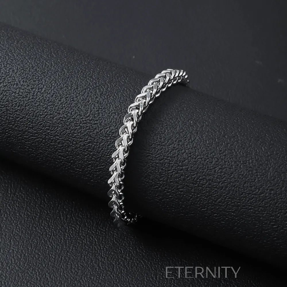 Pulsera "Wheat Chain" de Acero Pulido ETERNITY