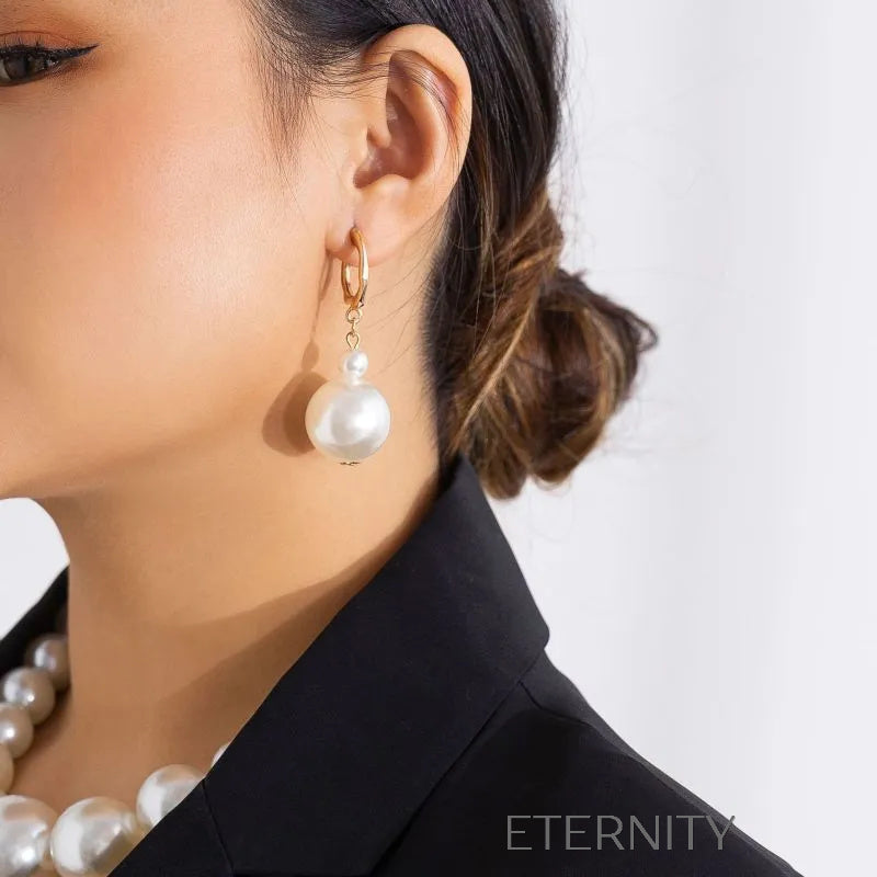 Colección Nacre Luxe   Set de Perlas Maxi Brazaletes Perla Unica Acero Inoxidable  ETERNITY