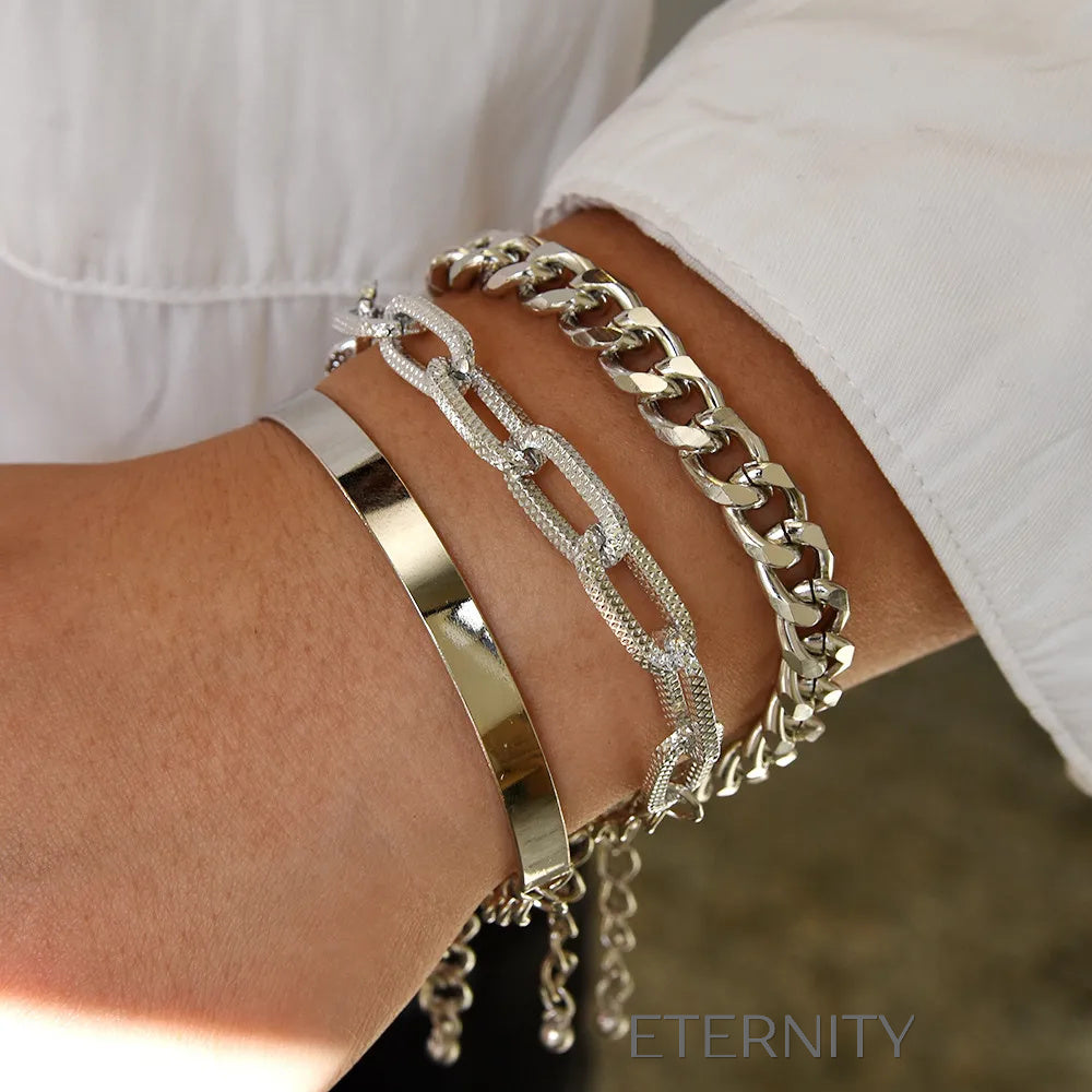 Brazaletes Golden Mix  Brazaletes Dorado Unica Acero Inoxidable  ETERNITY