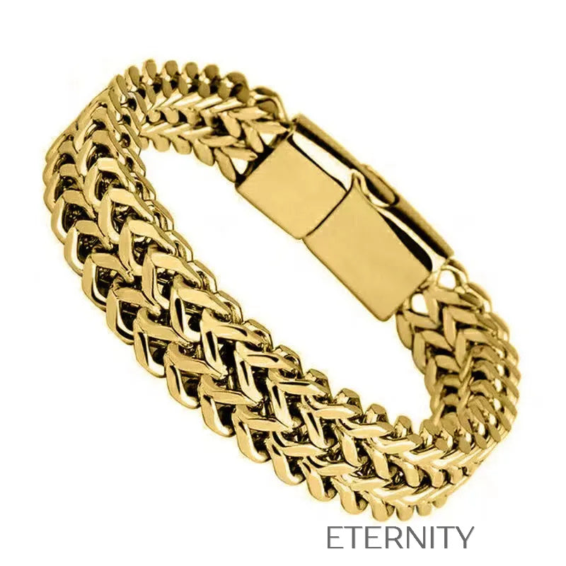 Brazalete Industrial Link de Acero  Brazaletes Negro 20cm Acero Inoxidable  ETERNITY