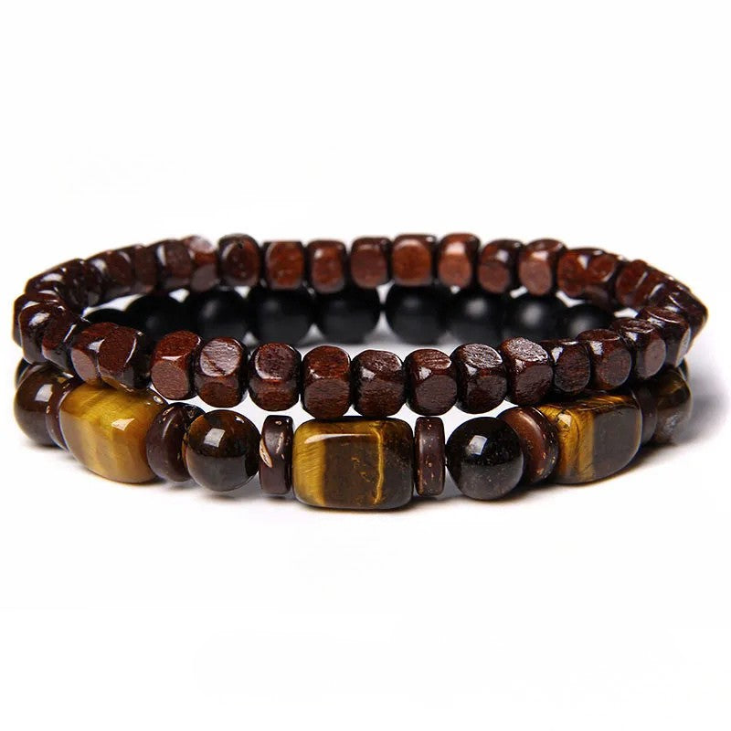 Collar Imperial Pearl Extralargo Multicapa  Brazaletes Marron 19cm Acero Inoxidable  ETERNITY