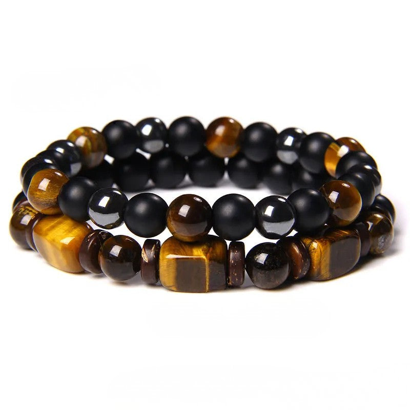 Collar Imperial Pearl Extralargo Multicapa  Brazaletes Marron 19cm Acero Inoxidable  ETERNITY