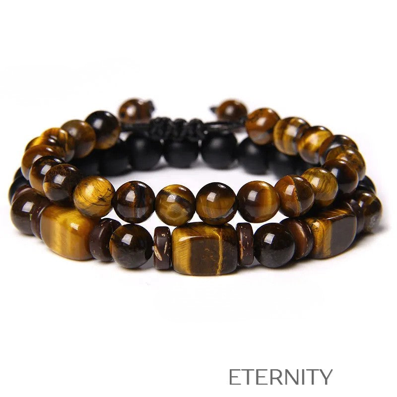 Collar Imperial Pearl Extralargo Multicapa  Brazaletes Marron 19cm Acero Inoxidable  ETERNITY