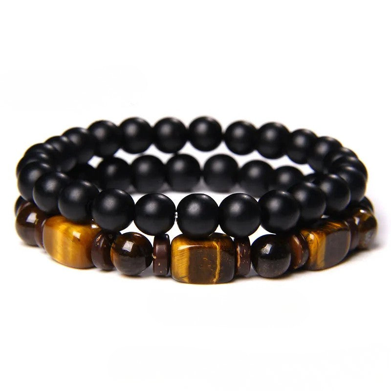 Collar Imperial Pearl Extralargo Multicapa  Brazaletes Marron 19cm Acero Inoxidable  ETERNITY
