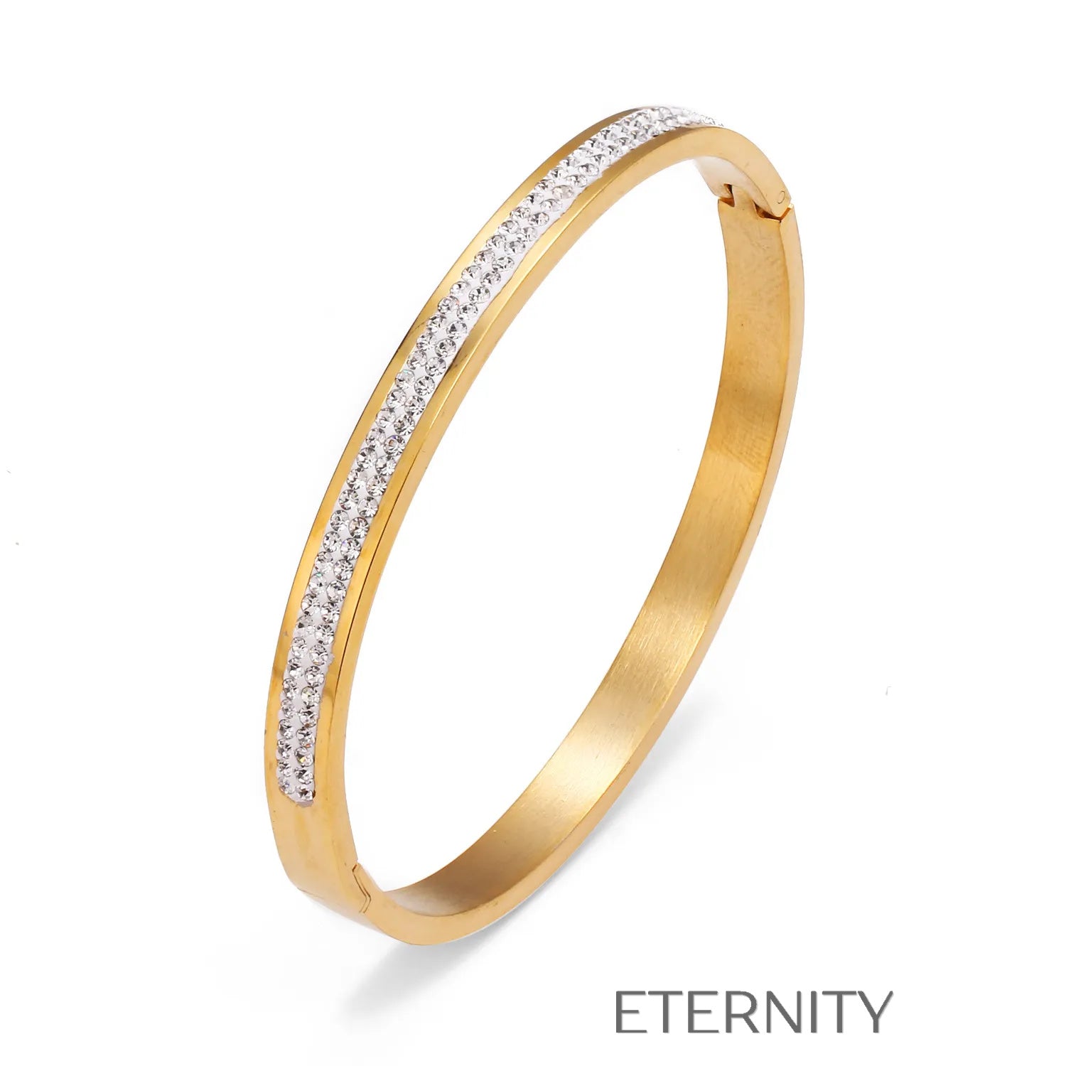 Brazalete Stellar Bangle Cristales  Brazaletes Dorado Unica Acero Inoxidable  ETERNITY