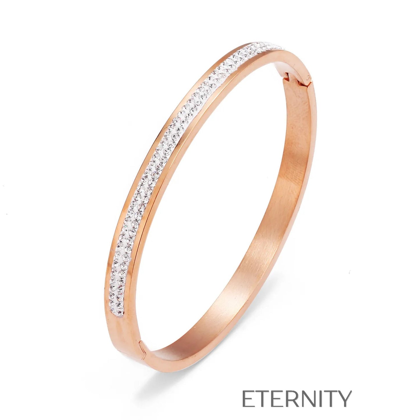 Brazalete Stellar Bangle Cristales  Brazaletes Dorado Unica Acero Inoxidable  ETERNITY