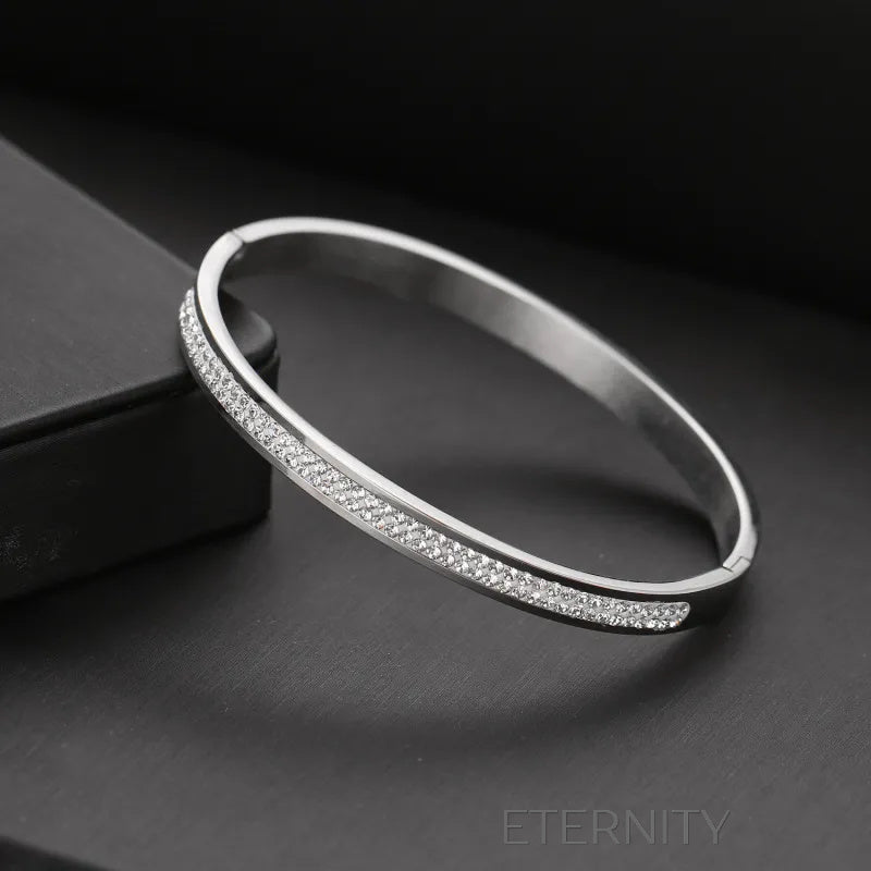 Brazalete Stellar Bangle Cristales  Brazaletes Dorado Unica Acero Inoxidable  ETERNITY