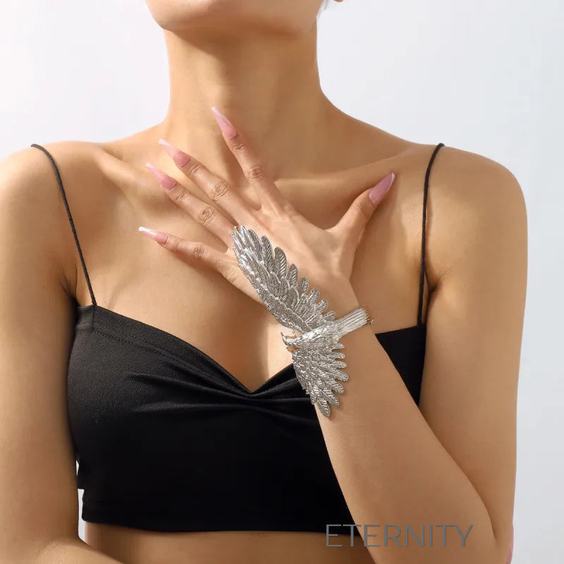 Brazalete Phoenix Wing Escultural  Brazaletes Dorado Unica Acero Inoxidable  ETERNITY