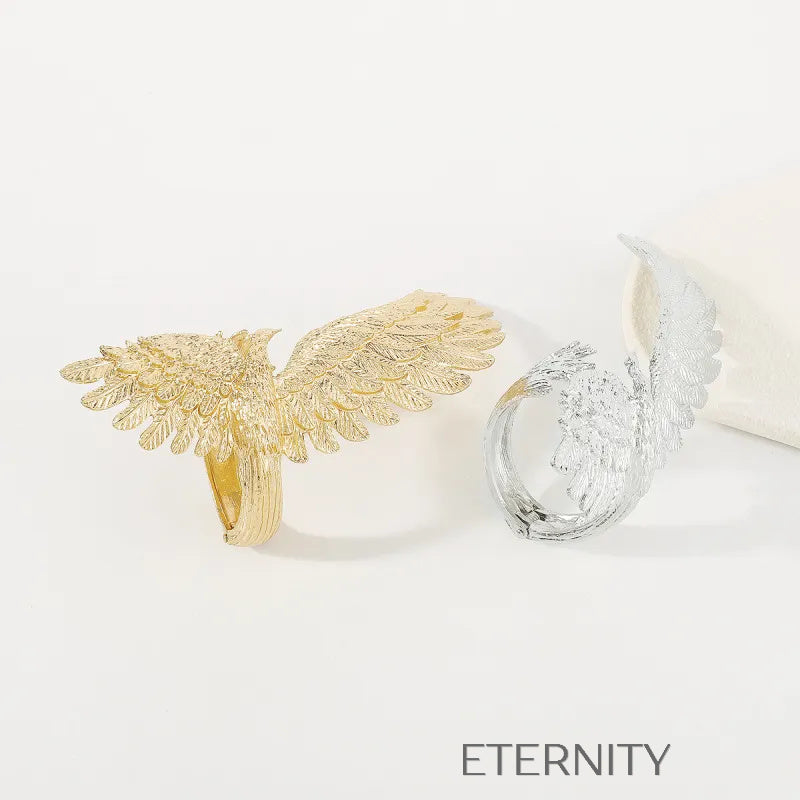 Brazalete Phoenix Wing Escultural  Brazaletes Dorado Unica Acero Inoxidable  ETERNITY