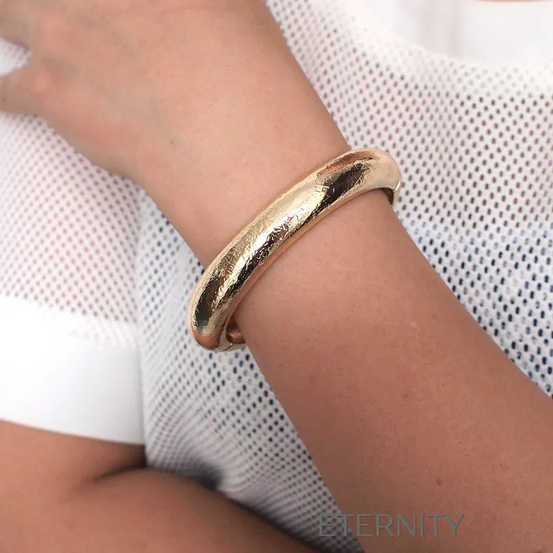 Pulsera diseño moderno sencillo Brazaletes Dorado Unica Acero Inoxidable  ETERNITY