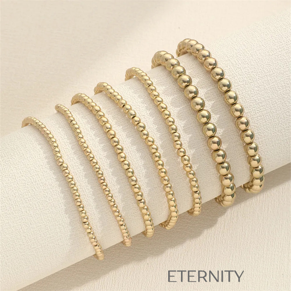 Set Pulseras Eternal Bond Magnéticas  Brazaletes Dorado Unica Acero Inoxidable  ETERNITY