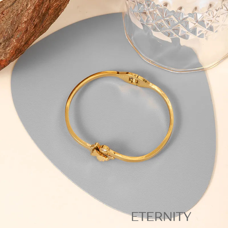 Brazalete Nacre Monarch de Mariposa  Brazaletes Dorado Unica Acero Inoxidable  ETERNITY