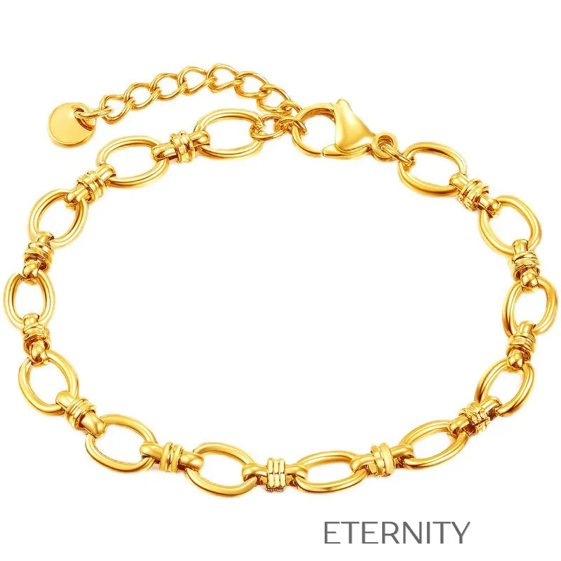 Brazalete de Eslabones Eternal Link en Oro y Plata  Brazaletes Dorado Unica Acero Inoxidable  ETERNITY