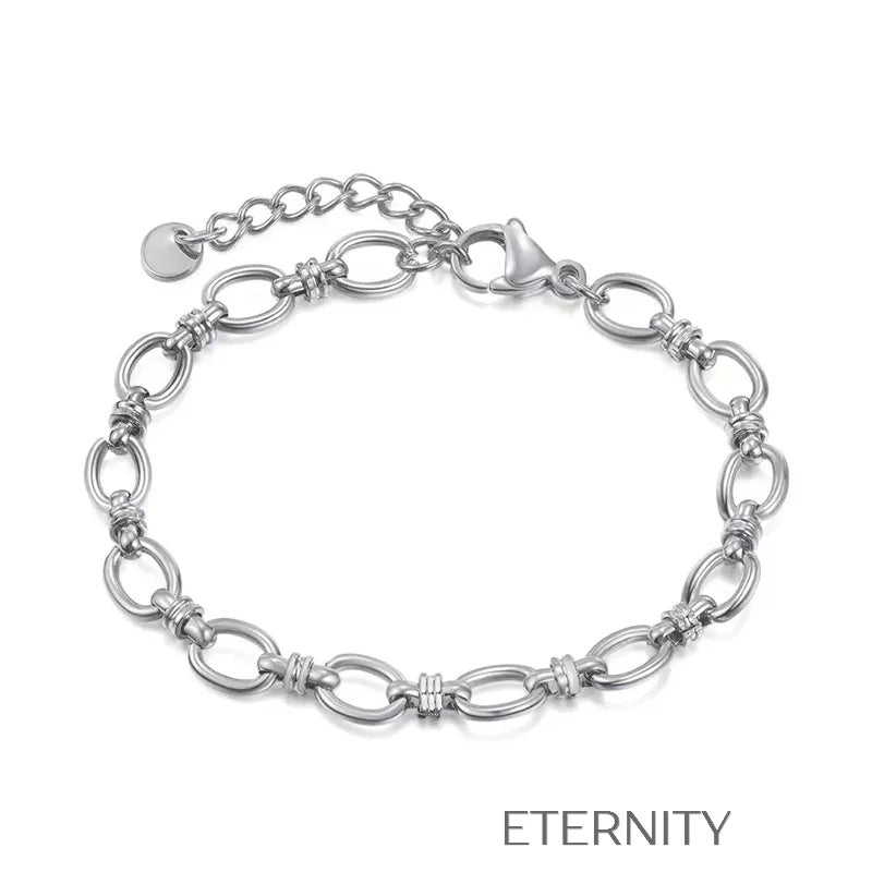 Brazalete de Eslabones Eternal Link en Oro y Plata  Brazaletes Dorado Unica Acero Inoxidable  ETERNITY