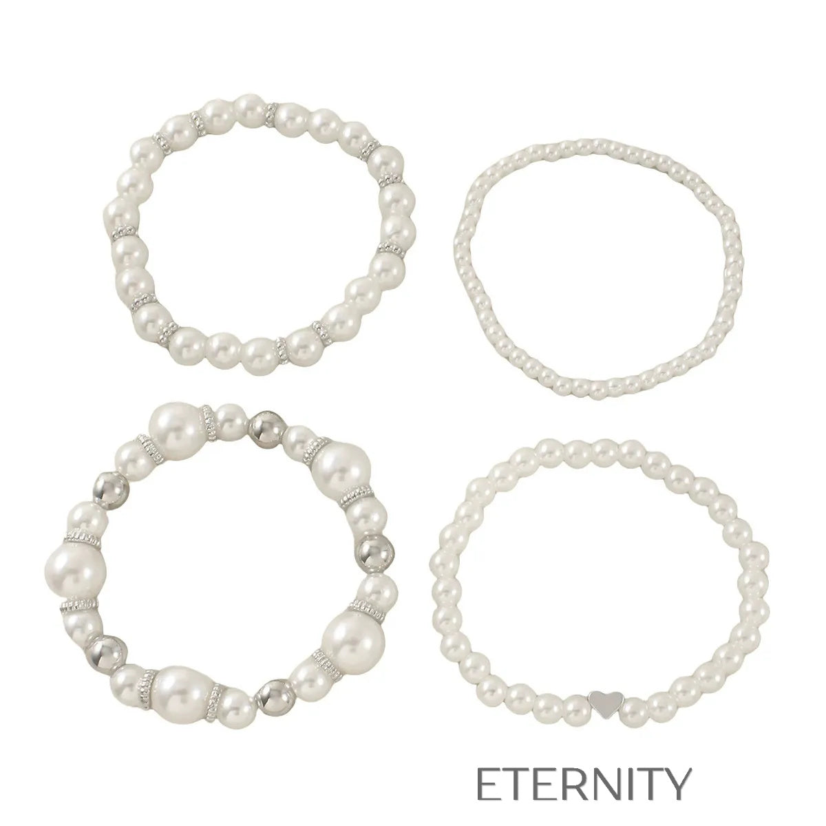 Set de Pulseras Nacre Dream de Perlas y Oro  Brazaletes Perla Unica Acero Inoxidable  ETERNITY