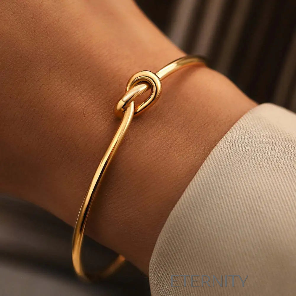 Brazalete Infinite Bond de Nudo  Brazaletes Dorado Unica Acero Inoxidable  ETERNITY