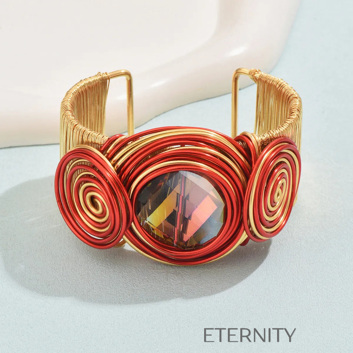 Pulseras doradas y plateadas con diseño floral artístico Brazaletes Dorado Unica Acero Inoxidable  ETERNITY