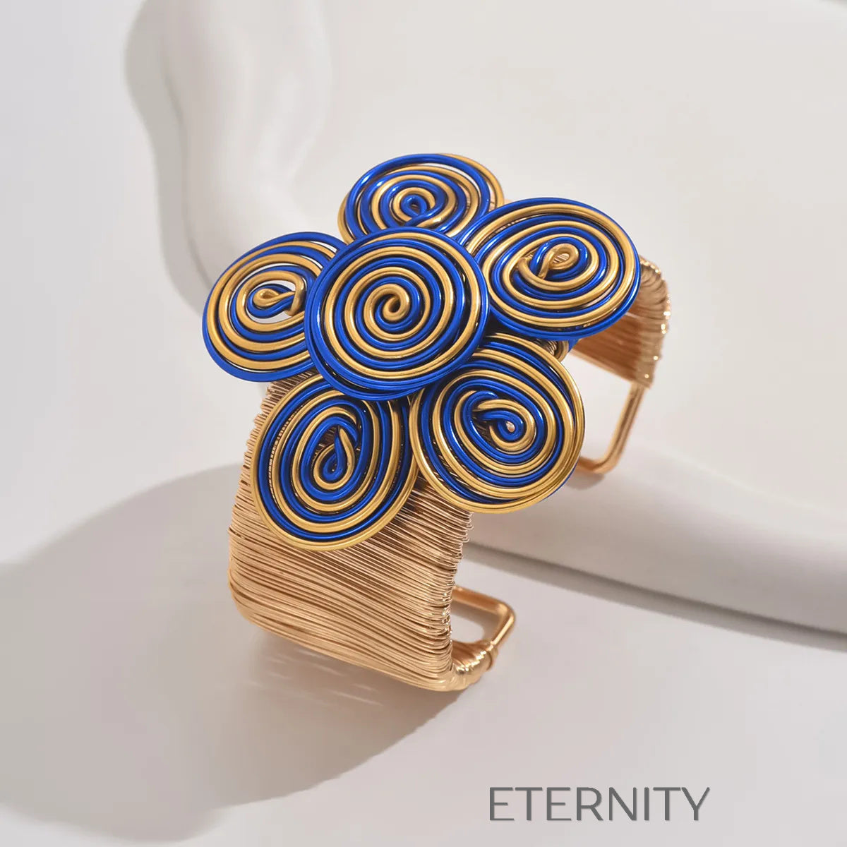 Pulseras doradas y plateadas con diseño floral artístico Brazaletes Dorado Unica Acero Inoxidable  ETERNITY