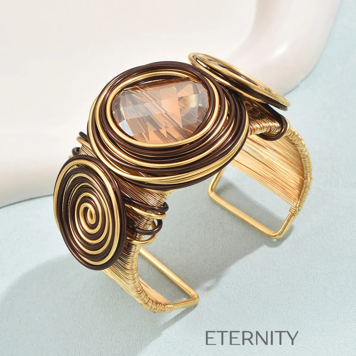 Pulseras doradas y plateadas con diseño floral artístico Brazaletes Dorado Unica Acero Inoxidable  ETERNITY