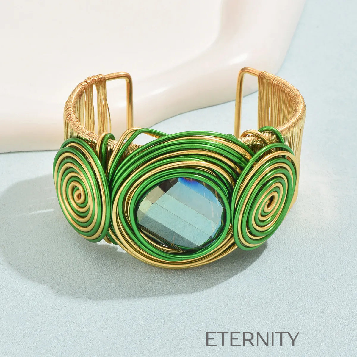 Pulseras doradas y plateadas con diseño floral artístico Brazaletes Dorado Unica Acero Inoxidable  ETERNITY