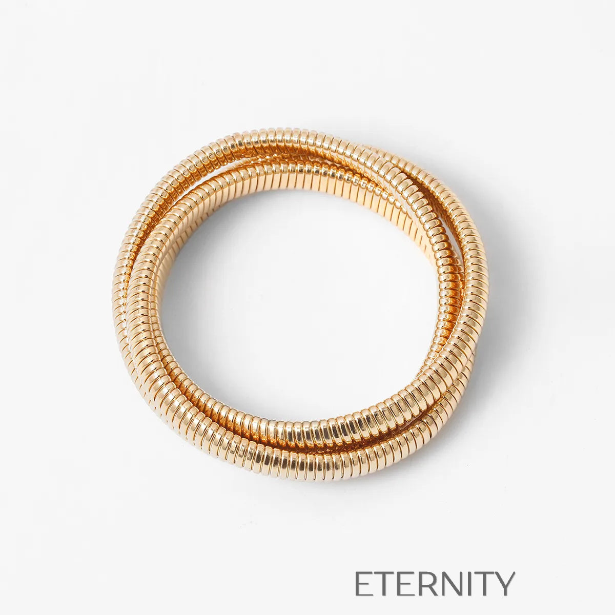 Brazalete Serpent Coil Tubular  Brazaletes Dorado Unica Acero Inoxidable  ETERNITY