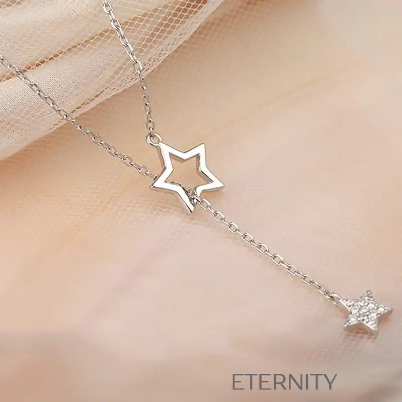 Collar Cosmic Star Minimalista  Cadenas Dorado Unica Acero Inoxidable  ETERNITY