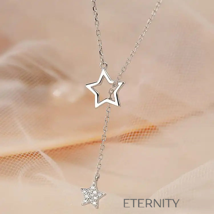 Collar Cosmic Star Minimalista  Cadenas Dorado Unica Acero Inoxidable  ETERNITY