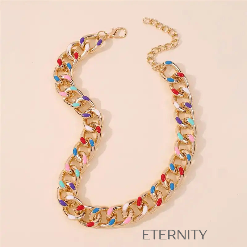 Colección Cubic Link  Cadenas Dorado Unica Acero Inoxidable  ETERNITY