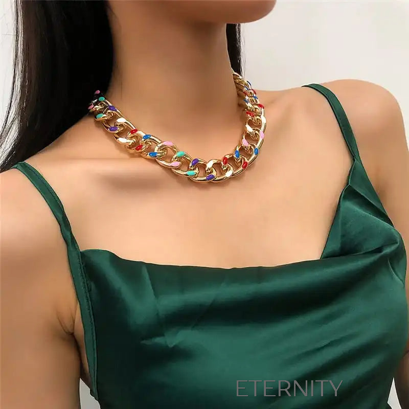 Colección Cubic Link  Cadenas Dorado Unica Acero Inoxidable  ETERNITY