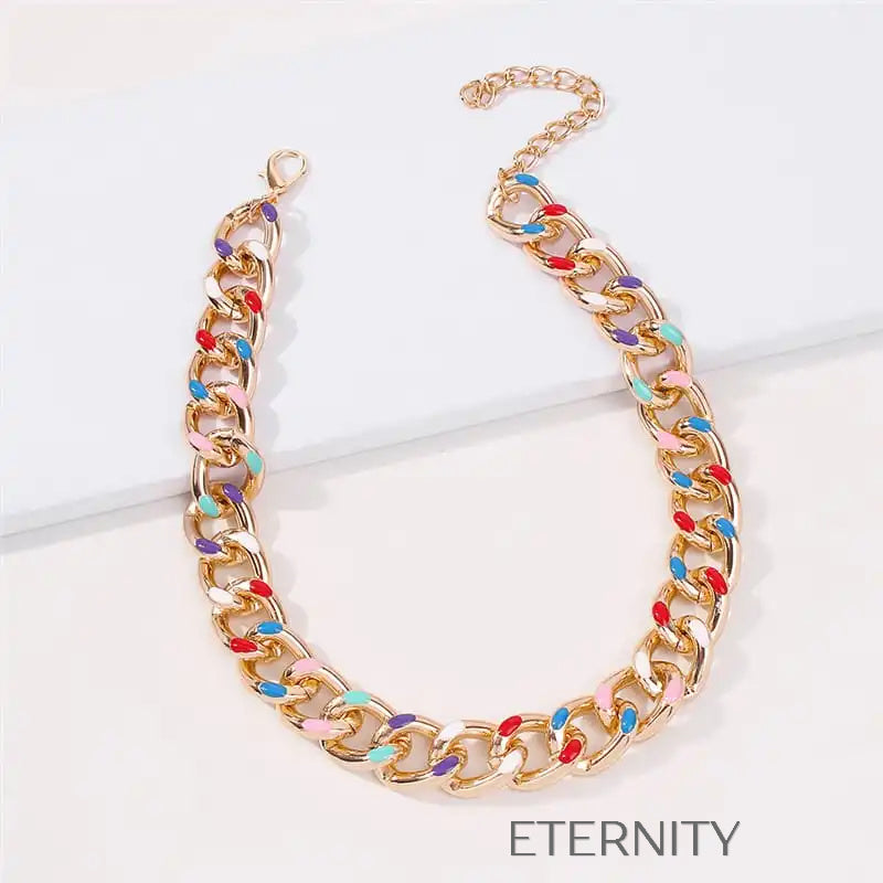 Colección Cubic Link  Cadenas Dorado Unica Acero Inoxidable  ETERNITY