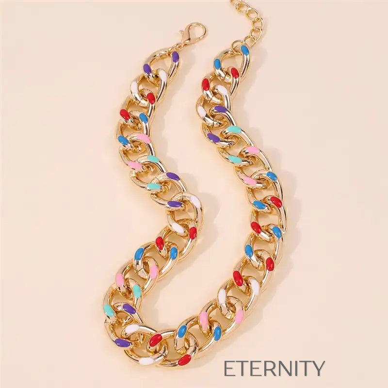 Colección Cubic Link  Cadenas Dorado Unica Acero Inoxidable  ETERNITY