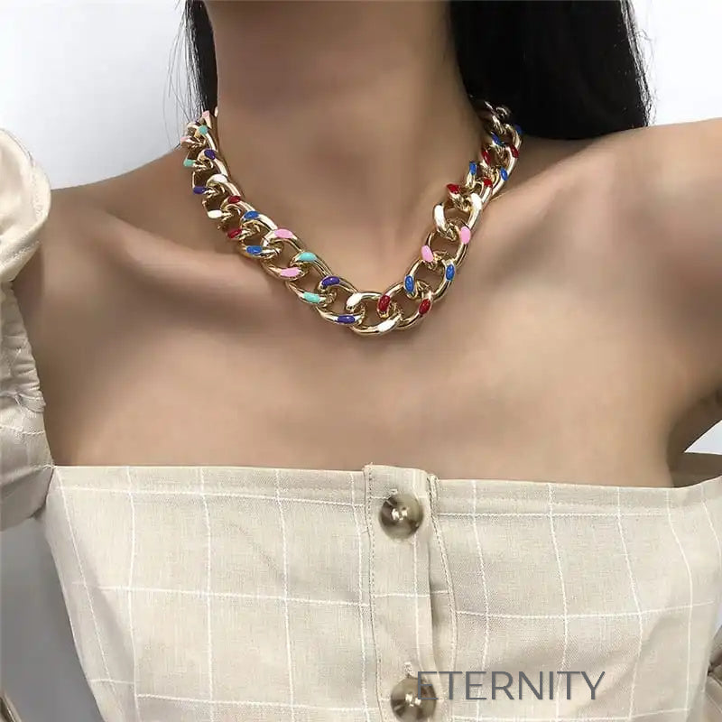 Colección Cubic Link  Cadenas Dorado Unica Acero Inoxidable  ETERNITY