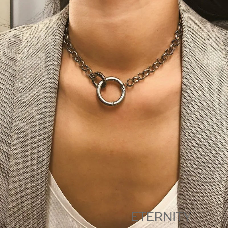 Collar Industrial Unity Eslabones  Cadenas Dorado Unica Acero Inoxidable  ETERNITY