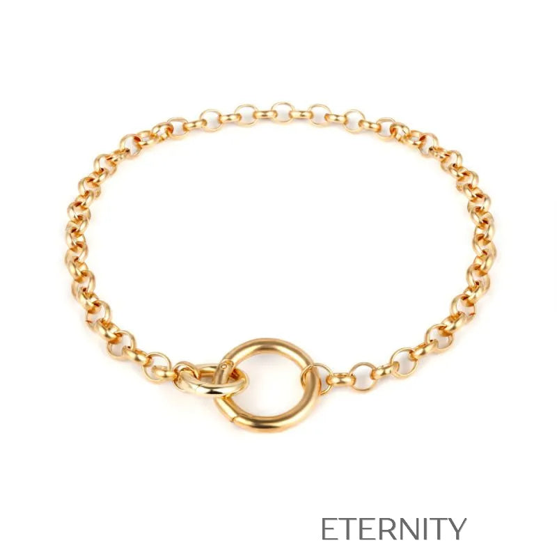 Collar Industrial Unity Eslabones  Cadenas Dorado Unica Acero Inoxidable  ETERNITY