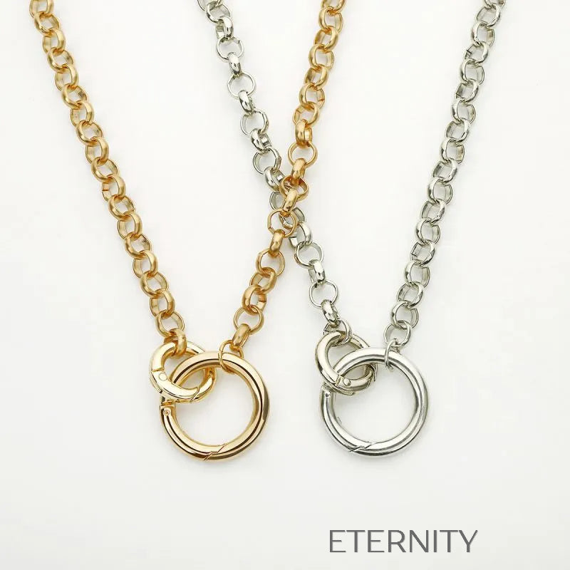 Collar Industrial Unity Eslabones  Cadenas Dorado Unica Acero Inoxidable  ETERNITY
