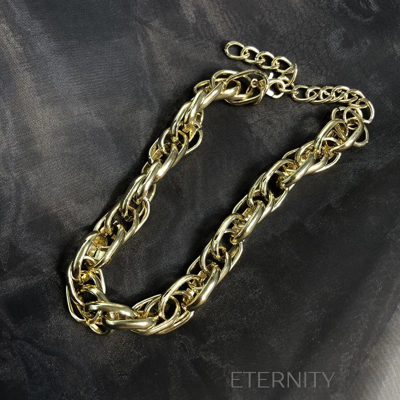 Choker Golden Link de Eslabones Gruesos  Cadenas Dorado Unica Acero Inoxidable  ETERNITY