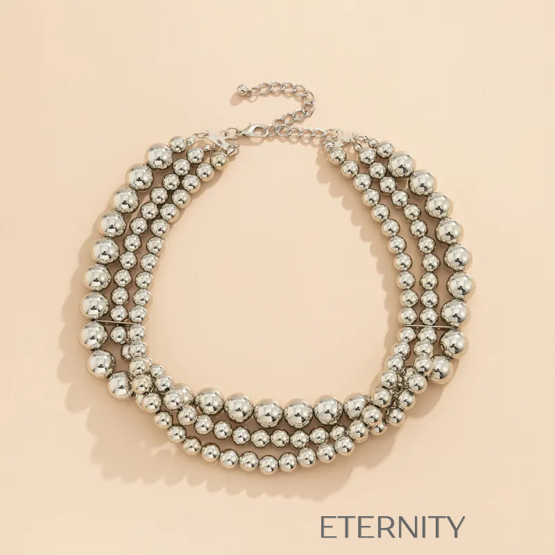 Collar Golden Sphere Multicapa  Cadenas Dorado Unica Acero Inoxidable  ETERNITY
