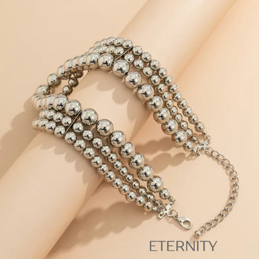 Collar Golden Sphere Multicapa  Cadenas Dorado Unica Acero Inoxidable  ETERNITY