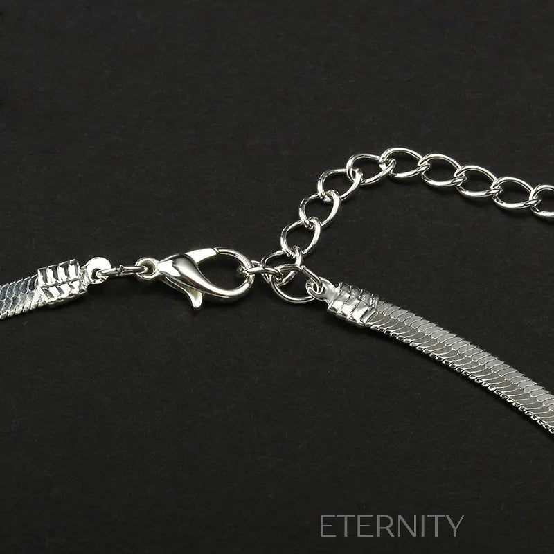 Collar Choker Liquid Metal con Tejido de Serpiente Plano Gold & Silver  Cadenas Dorado Unica Acero Inoxidable  ETERNITY