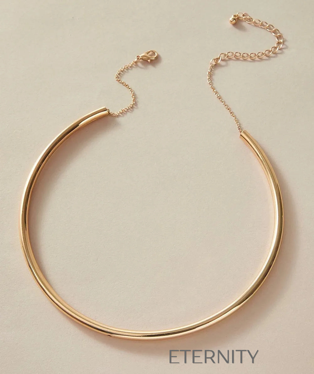 Collar Rígido Torque Plata  Cadenas Plateado Unica Acero Inoxidable  ETERNITY