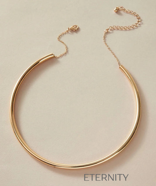 Collar Rígido Torque Plata  Cadenas Plateado Unica Acero Inoxidable  ETERNITY