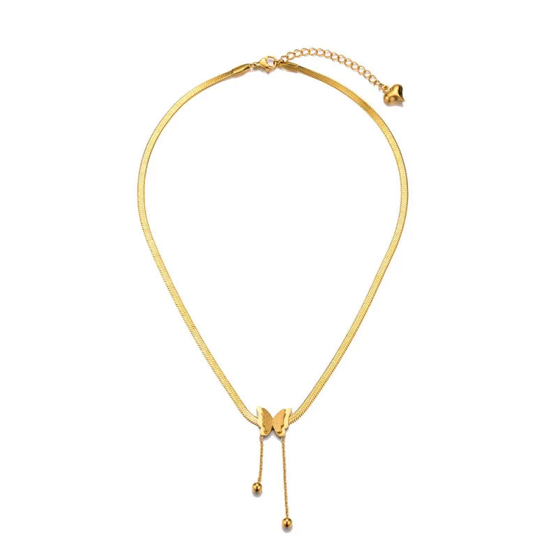 Collar "Mariposa Gala" ETERNITY - Cadena Snake y Dije