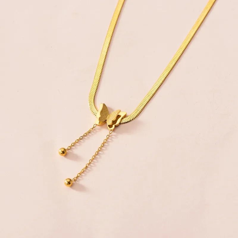Collar "Mariposa Gala" ETERNITY - Cadena Snake y Dije