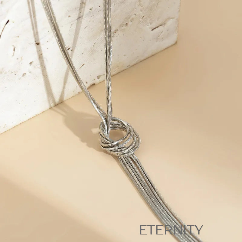 Collar dorado estilo lariat con diseño minimalista Cadenas Dorado Unica Acero Inoxidable  ETERNITY
