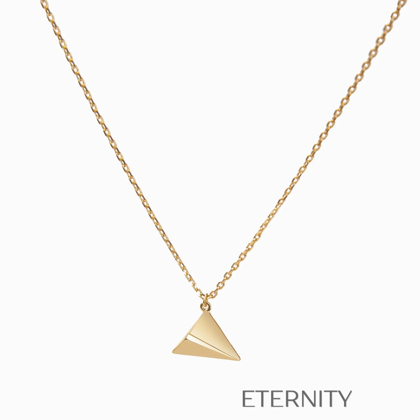 Collares Minimalistas Avión y Barquito de Origami  Cadenas Dorado Unica Acero Inoxidable  ETERNITY