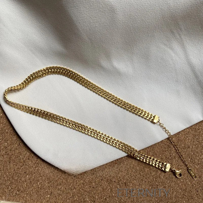Gargantilla Wheat Chain  Cadenas Dorado Unica Acero Inoxidable  ETERNITY