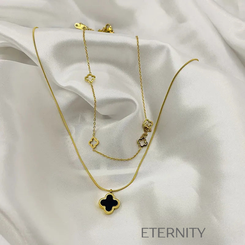 Collares de Pareja Eternal Bond con Corazón Magnético  Cadenas Dorado Unica Acero Inoxidable  ETERNITY