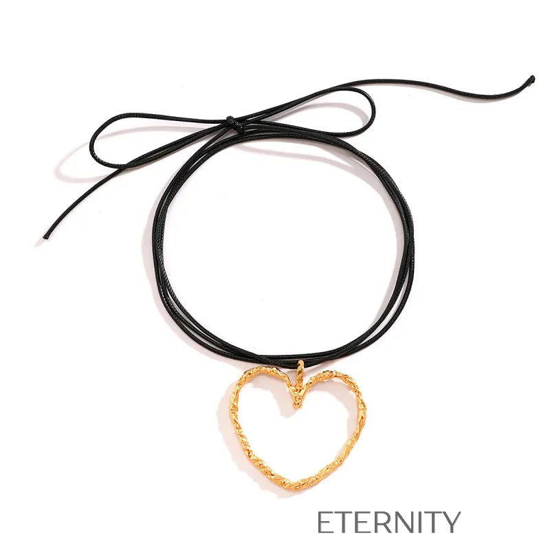 Collar Boho Heart XL  Cadenas Dorado Unica Acero Inoxidable  ETERNITY